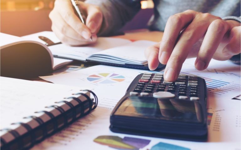 person crunching numbers